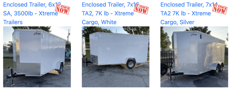enclosed cargo trailers for sale columbia sc